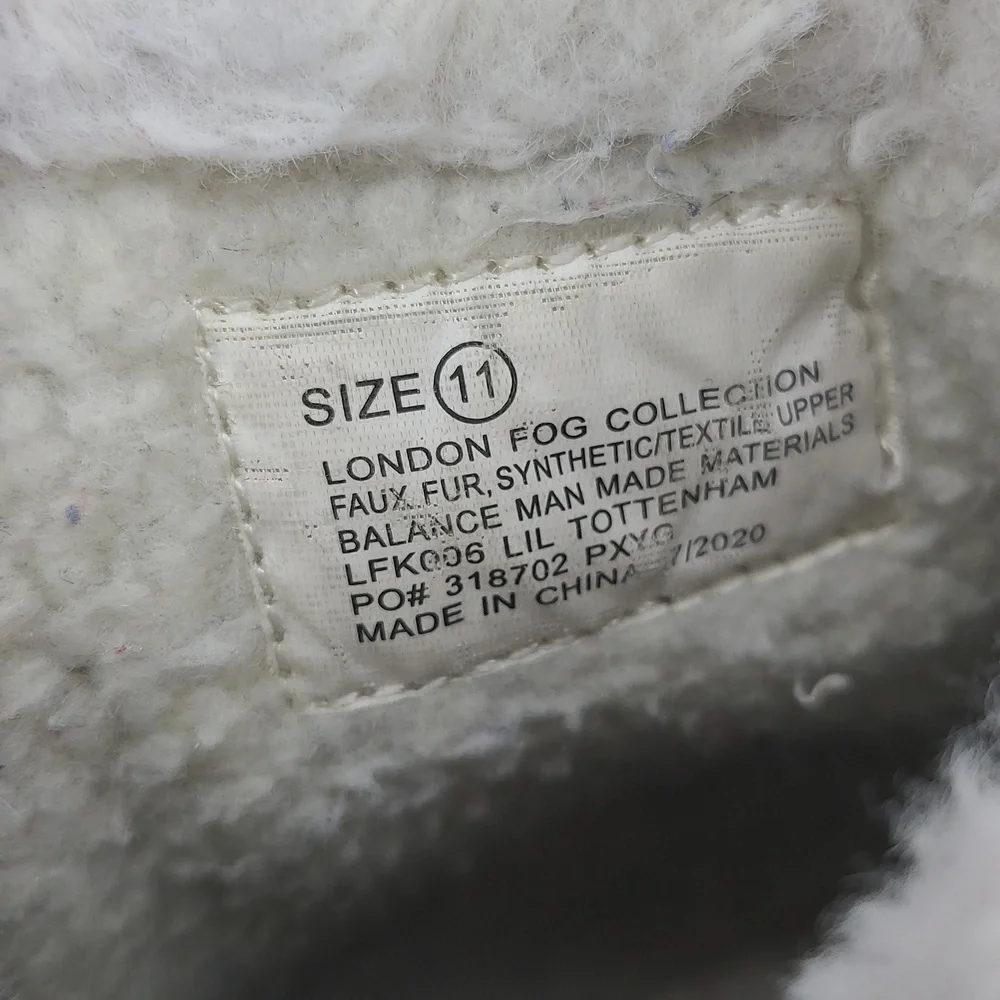 London Fog 11 pink black tan turquois white fuzzy warm lace up winter snow boots